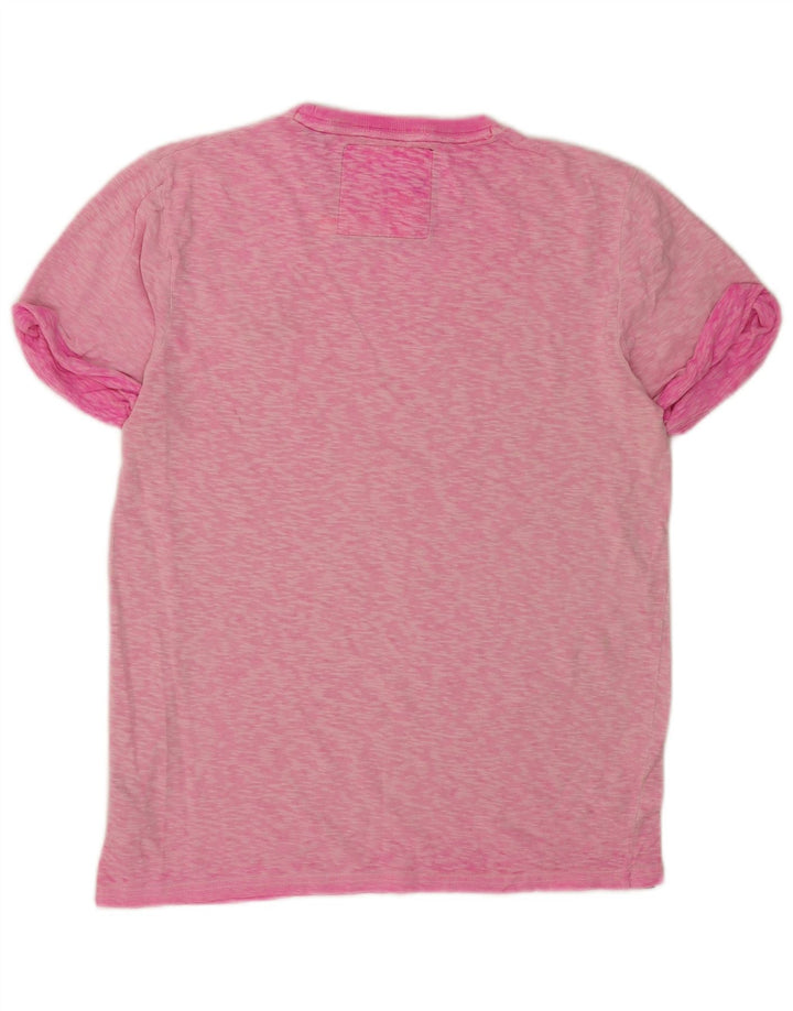 Superdry T-shirt top mellem lyserød bomuld til mænd