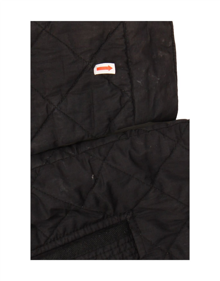 FAT FACE Mens Quilted Jacket UK 40 Large Black