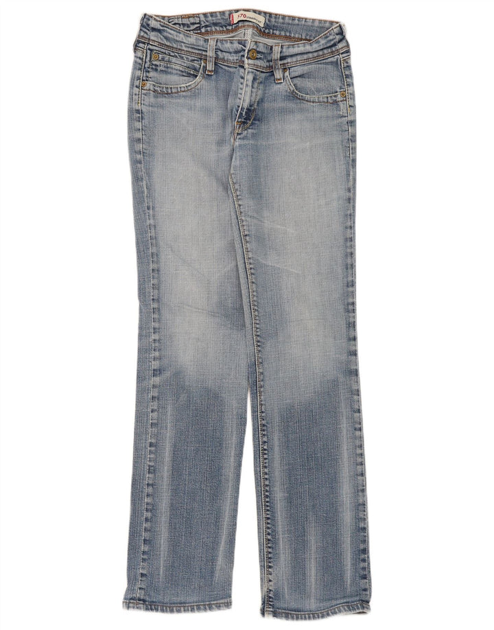 Levi's Womens 570 Straight Jeans W31 L31 Blue Cotton