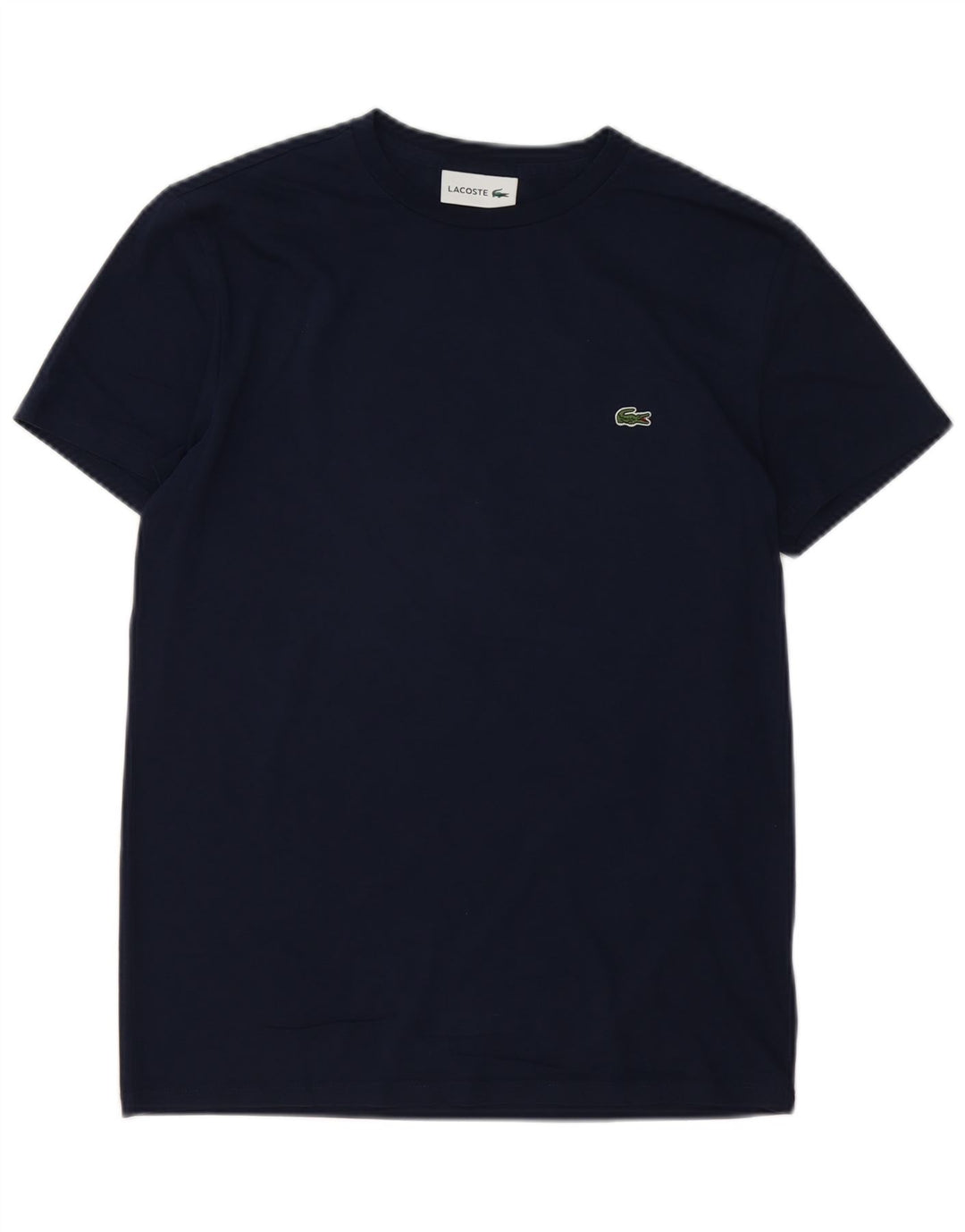 Lacoste Mens Regular Fit T-Shirt Top Size 3 Small Navy Blue Cotton