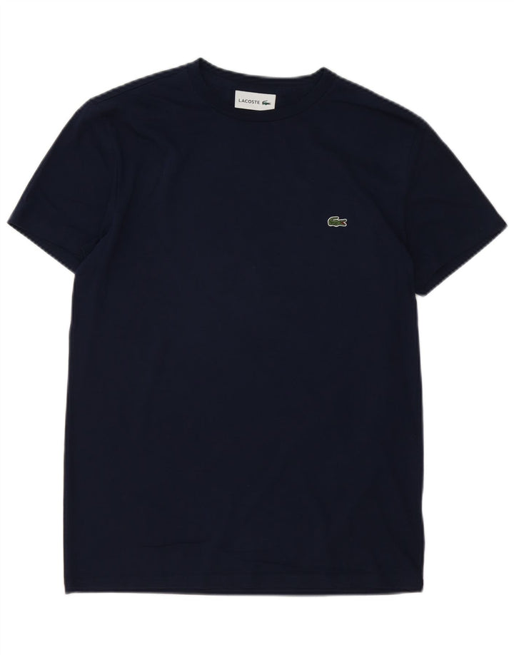 Lacoste Mens Regular Fit T-Shirt Top Size 3 Small Navy Blue Cotton