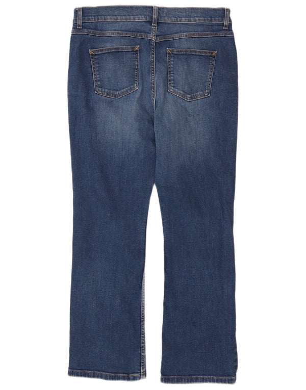 Marks & Spencer Womens Slim Bootcut Jeans UK 14 Large W34 L28 Blue Cotton
