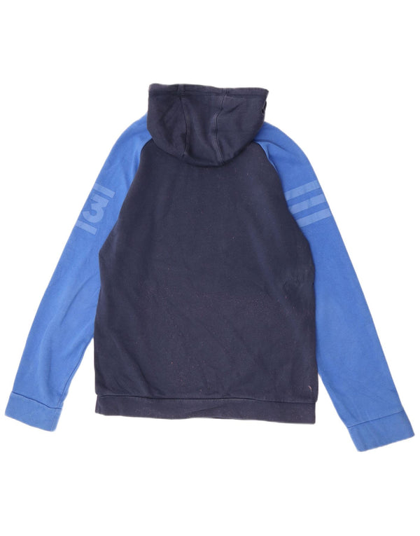 Adidas Mens Graphic kapucnis pulóver kis sötétkék Colourblock