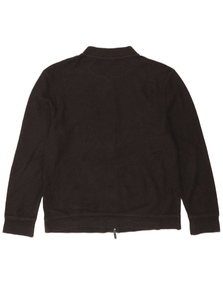 Massimo Dutti Herre Cardigan Sweater Stor Sort Bomuld