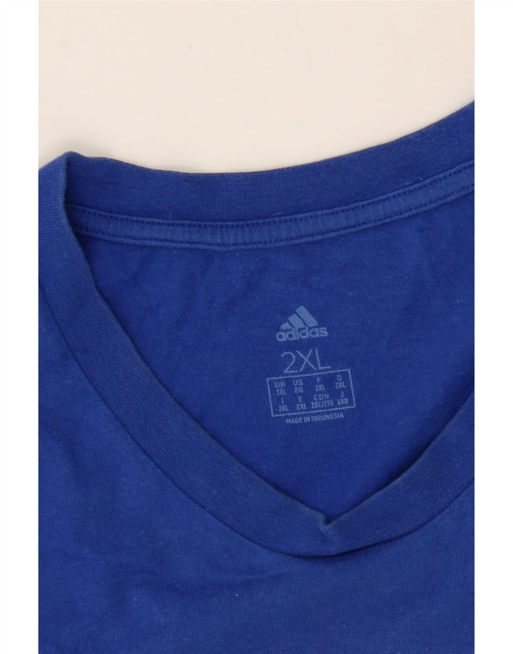 Adidas Herre grafisk T-shirt Top 2XL Blå