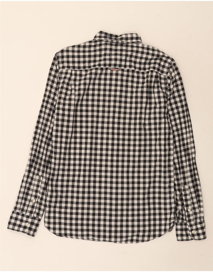 TOMMY HILFIGER Ανδρικό πουκάμισο Small Black Gingham Cotton