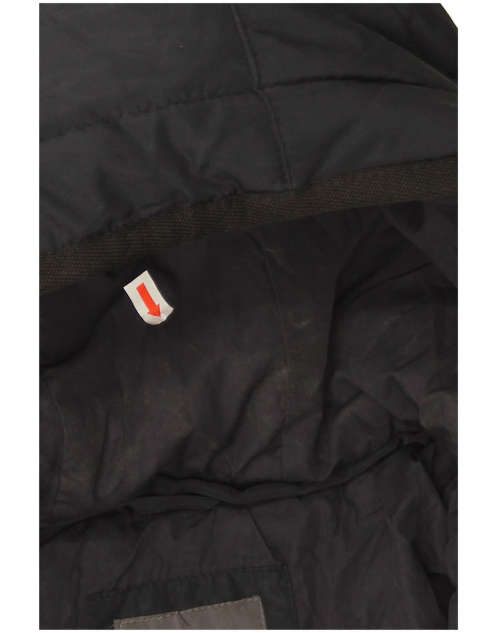 Zara Herre hættepolstret jakke UK 36 Small Navy Blue Polyester