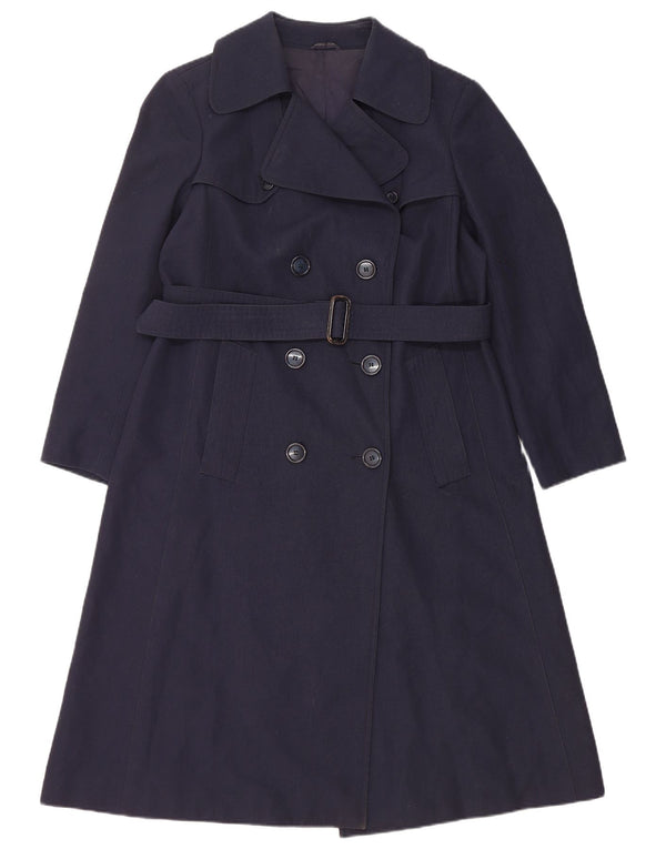 NINO Abrigo cruzado para mujer UK 10 Small Poliéster azul marino