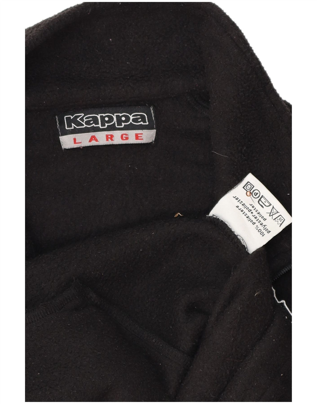 Kappa Herre Fleecejakke UK 40 Stor Sort Polyester