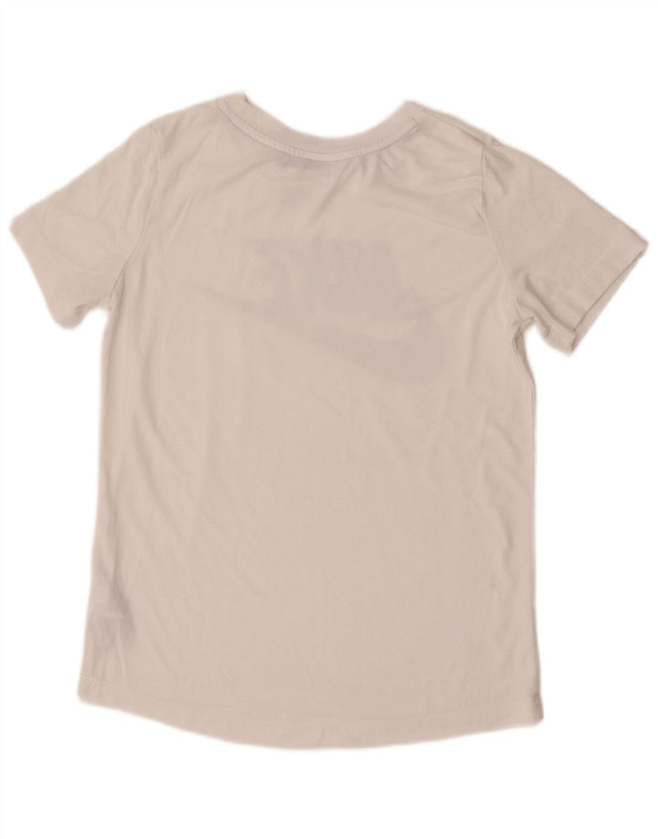 T-shirt grafica da donna Nike Top UK 10 piccola bianca in poliestere