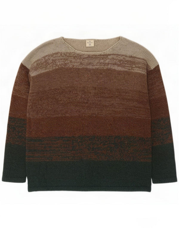 Burton Maglione da donna con scollo a barchetta UK 14 Medio a righe multicolore