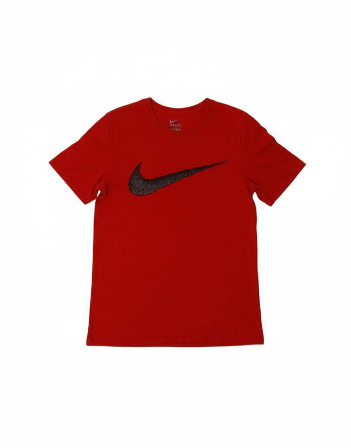 NIKE Mens Athletic Cut Graphic T-Shirt Top Small Red Vintage Nike and Second-Hand Nike from Messina Hembry 