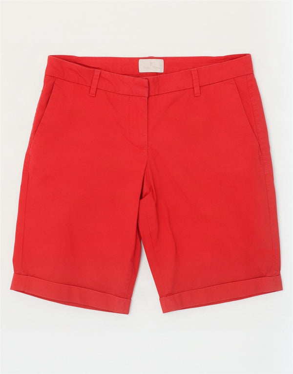 Shorts Chino feminino Conte of Florence IT 42 médio W30 algodão vermelho