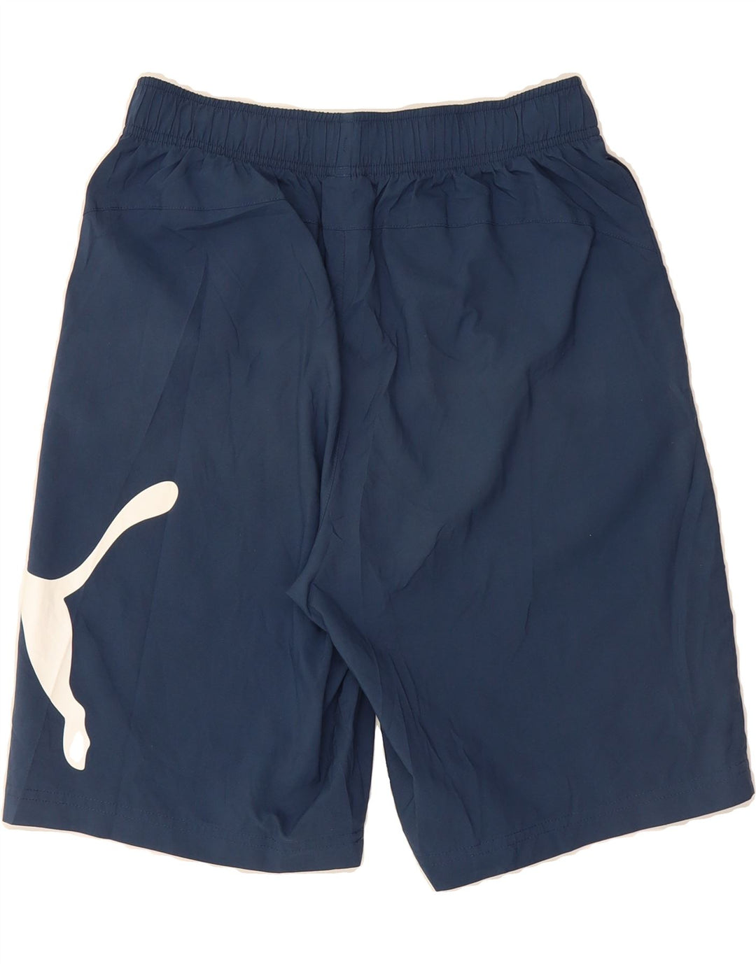 PUMA Mens Graphic Sport Shorts Medium Navy Blue Polyester Vintage Puma and Second-Hand Puma from Messina Hembry 