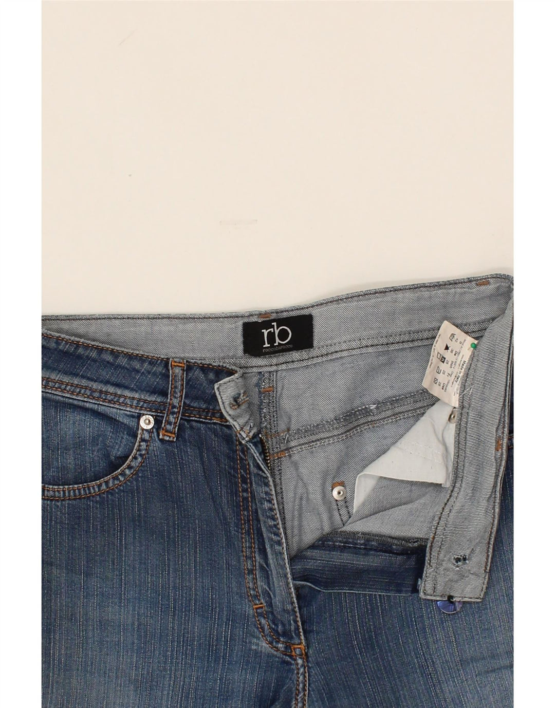 ROCCOBAROCCO Womens Slim Jeans IT 42 Medium W28 L30 Blue Cotton Vintage Roccobarocco and Second-Hand Roccobarocco from Messina Hembry 