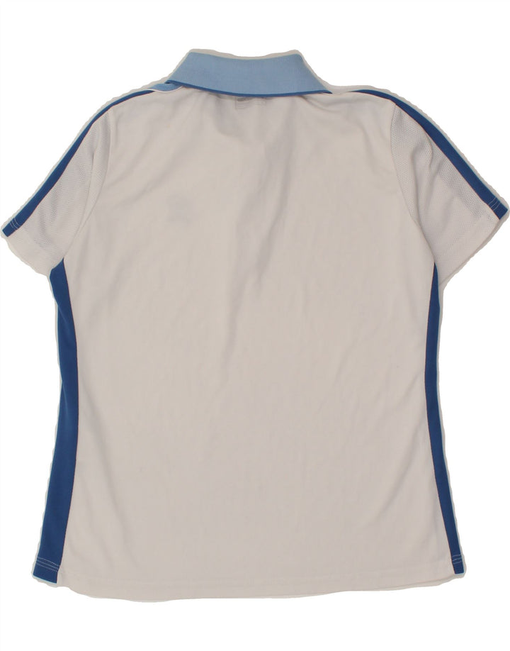 LOTTO Womens Polo Shirt UK 14 Medium White Colourblock Polyester Vintage Lotto and Second-Hand Lotto from Messina Hembry 