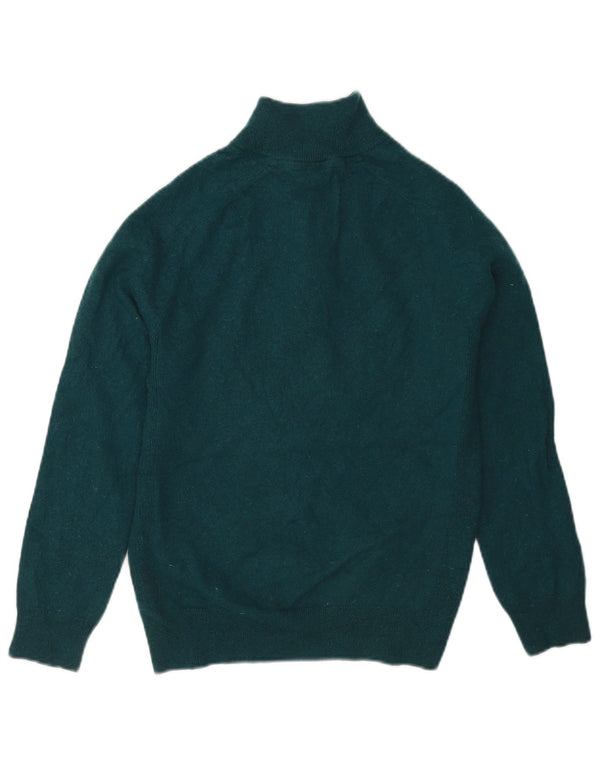 Crew Clothing Damen-Pullover mit Reißverschluss, UK 12, mittelgrüne Merinowolle