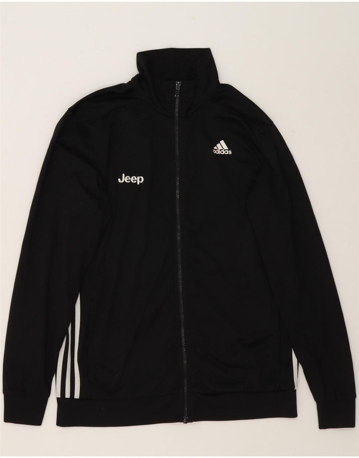 ADIDAS Mens Climalite Tracksuit Top Jacket Medium Black Polyester Vintage Adidas and Second-Hand Adidas from Messina Hembry 