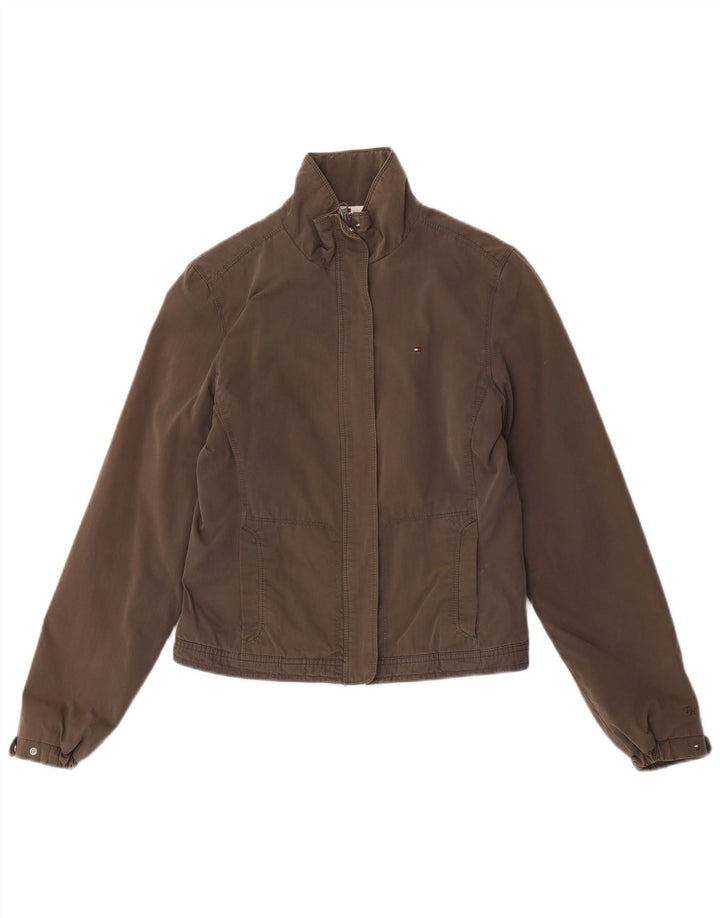 Tommy Hilfiger Kvinders Bomberjakke UK 10 Small Grå Polyester