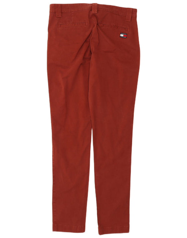 Tommy Hilfiger Mens Slim Chino Trousers W32 L34 Red Cotton