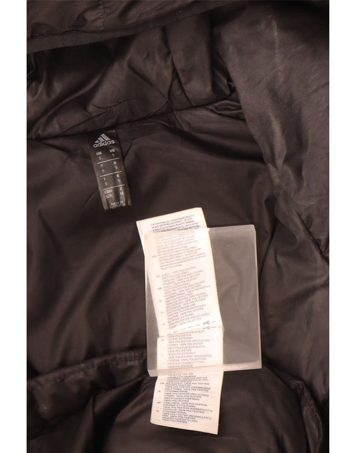 ADIDAS Mens Hooded Rain Jacket UK 36 Small Black Polyester