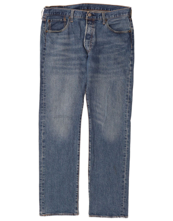 Męskie jeansy Levi's 501 Straight W34 L32 Niebieskie bawełniane