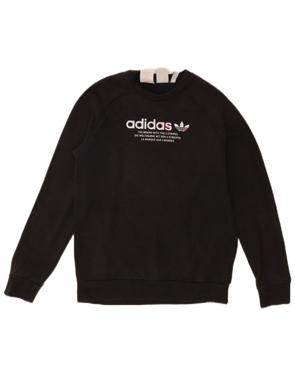 Adidas Sweat-Shirt Graphique Garçon 13-14 Ans Noir Coton