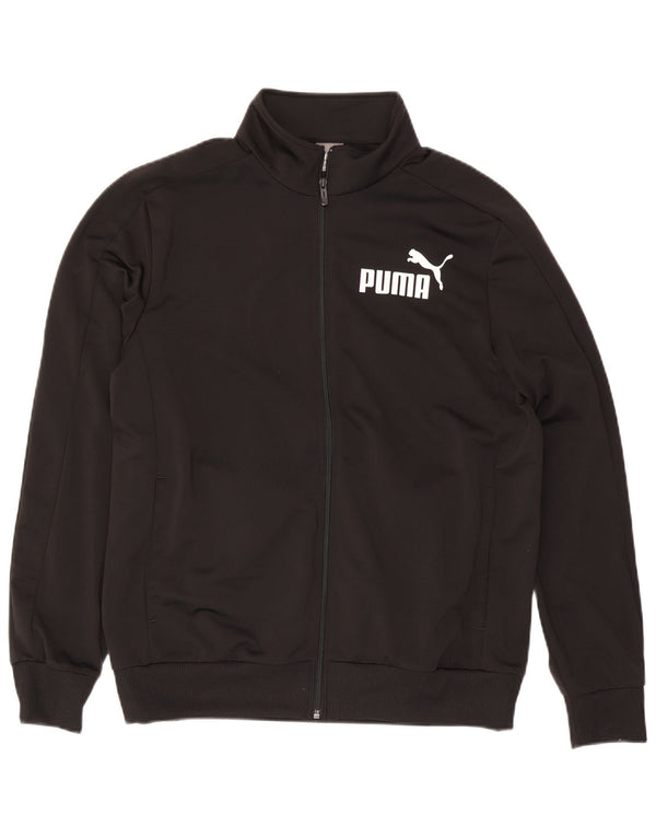 Giacca da ginnastica grafica da uomo Puma Large nera in poliestere