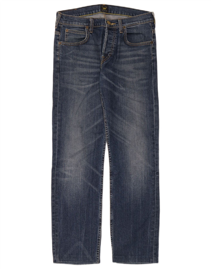 Lee Mens Powell Straight Jeans W29 L30 Blue Cotton