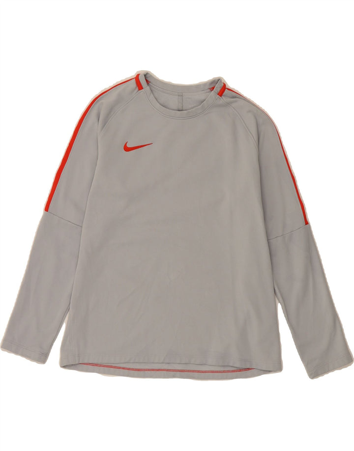 NIKE Haut Dri Fit à manches longues pour femme UK 14 Gris moyen Polyester