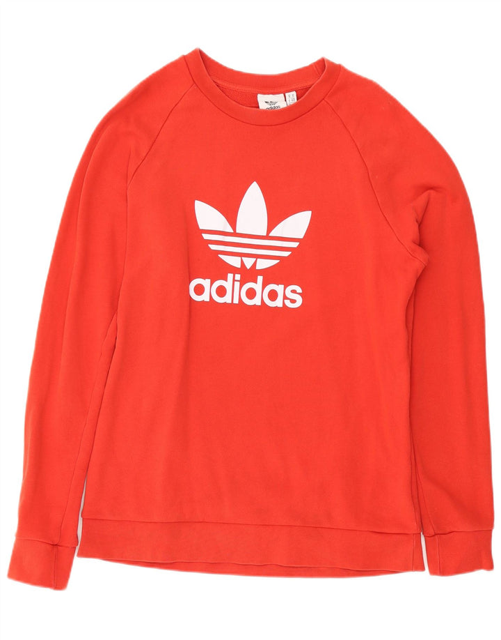 Adidas Mens Graphic Sweatshirt Jumper Medium Red Cotton