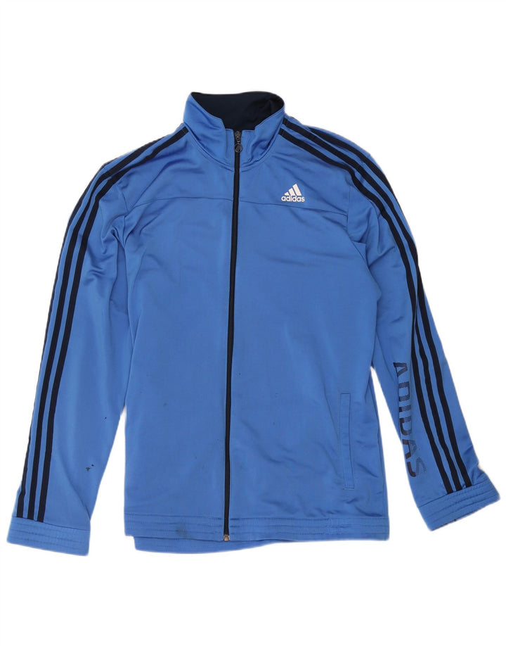 Adidas Veste de survêtement graphique pour homme UK 44/46 Large Bleu Polyester