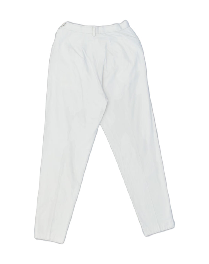 VINTAGE Womens High Waist Casual Trousers IT 44 Medium W26 L29 White | Vintage | Thrift | Second-Hand | Used Clothing | Messina Hembry 