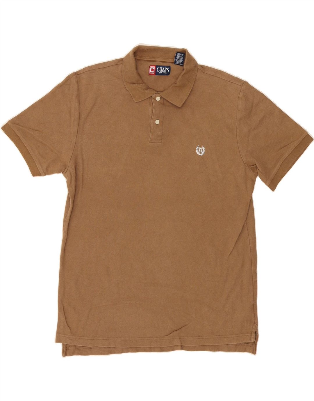 CHAPS Mens Polo Shirt Large Brown Cotton Vintage Chaps and Second-Hand Chaps from Messina Hembry 
