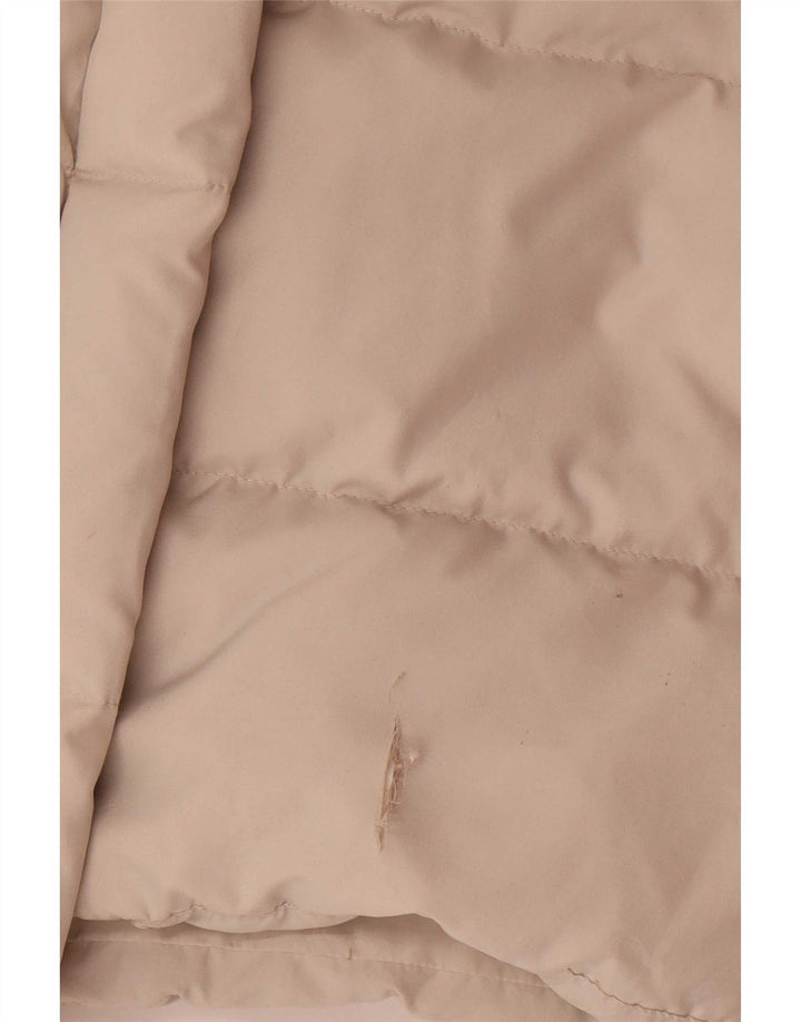 Ellesse Womens Oversized Polstret Frakke UK 14 Medium Beige Polyester