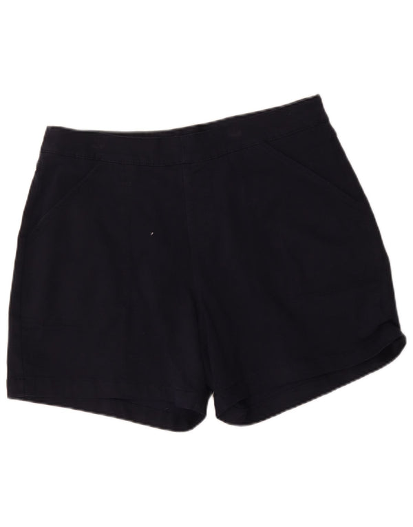 Nautica Womens High Waist Chino Shorts Large W34 Navy Blue Cotton