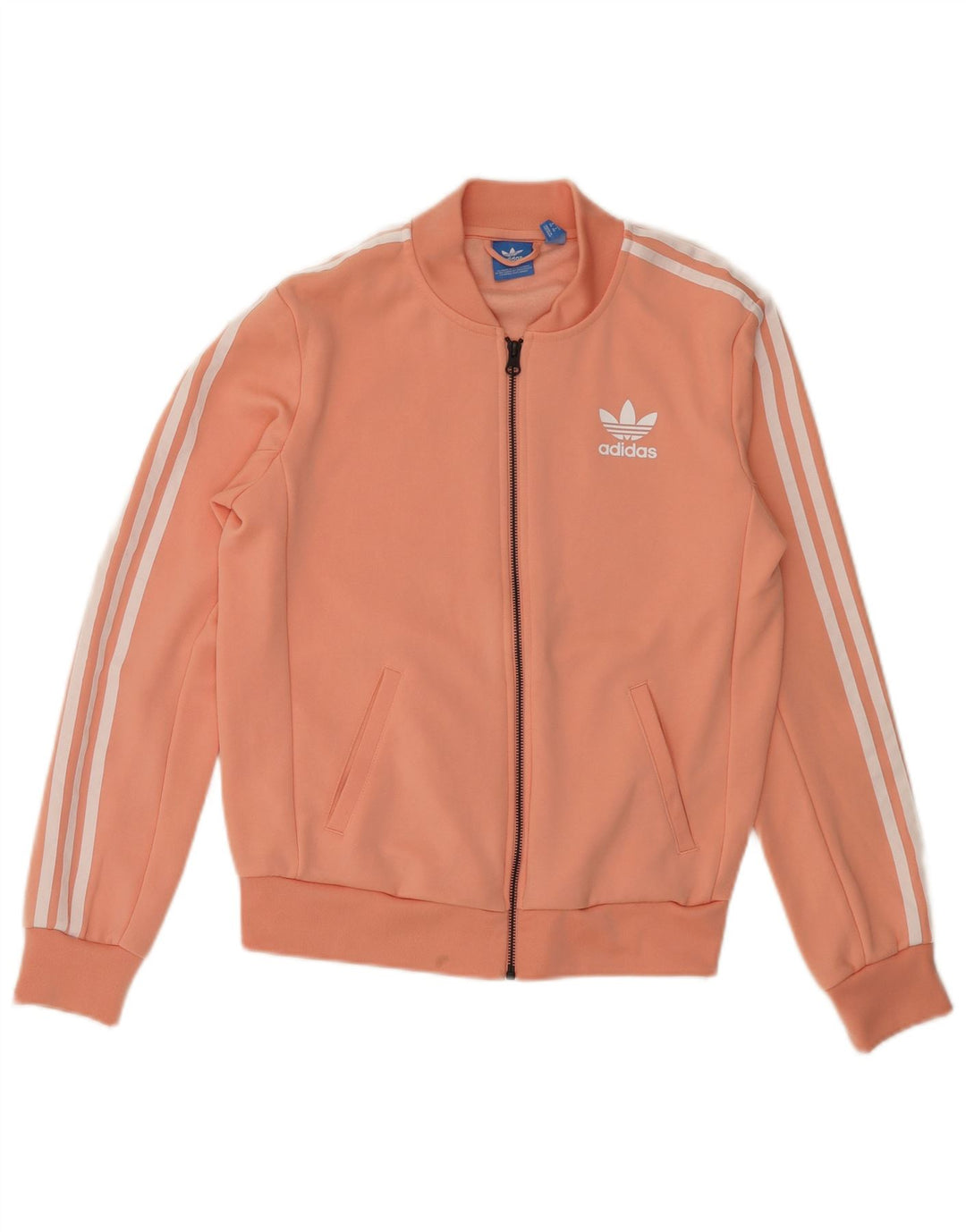 Adidas Womens Graphic Tracksuit Top Jacket UK 8 Small Pink Polyester