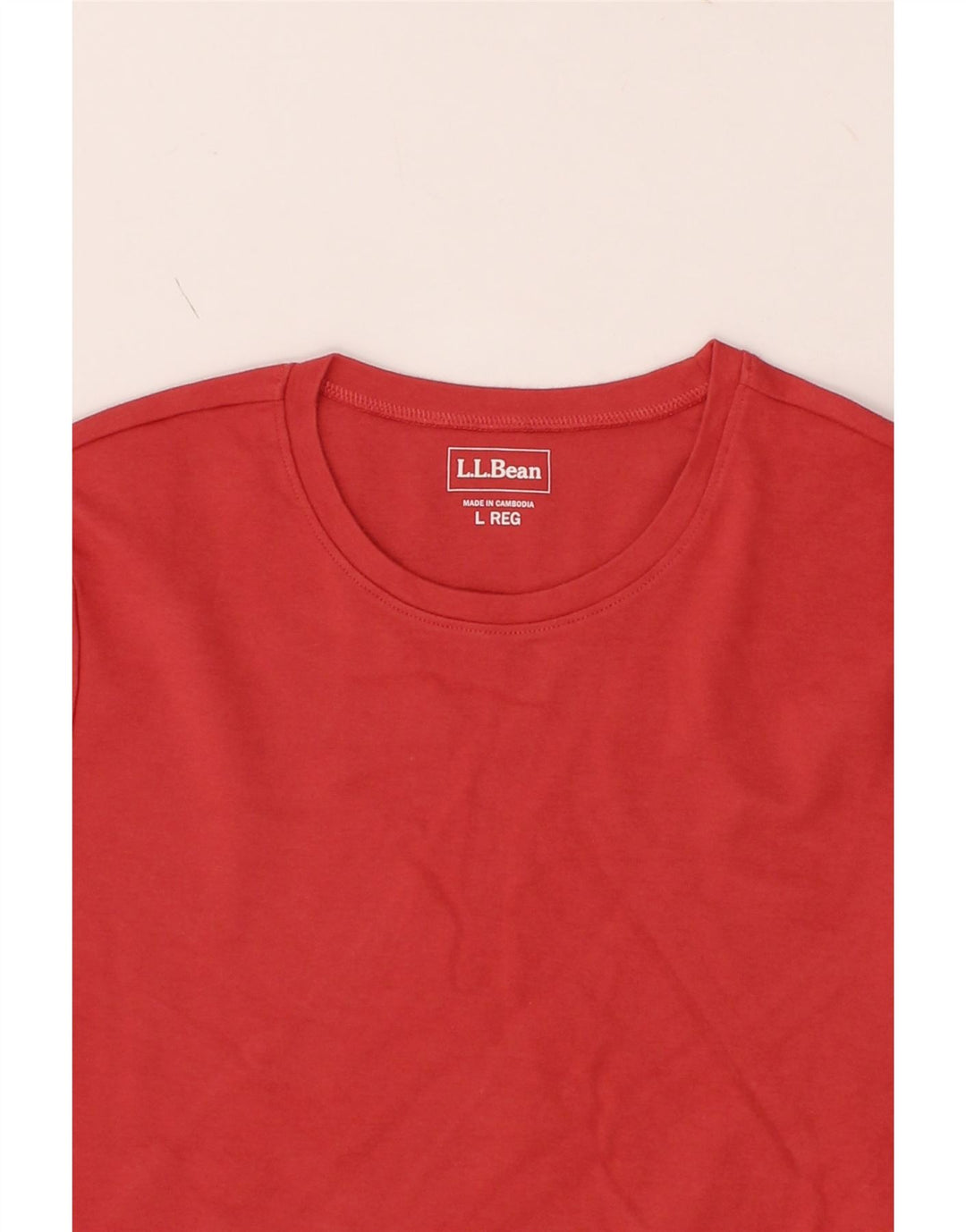 L.L.BEAN Womens T-Shirt Top UK 16 Large Red Vintage L.L.Bean and Second-Hand L.L.Bean from Messina Hembry 