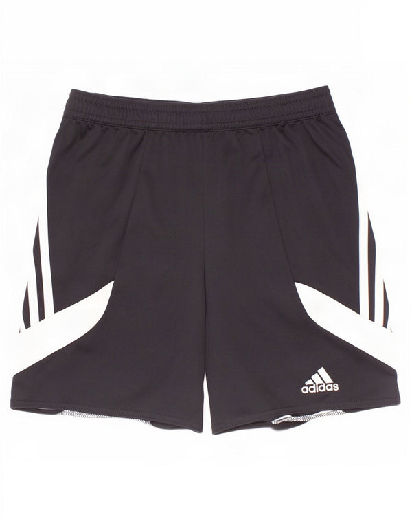 Pantaloncini sportivi Adidas Climalite da ragazzo 9-10 anni Medium Black Colourblock
