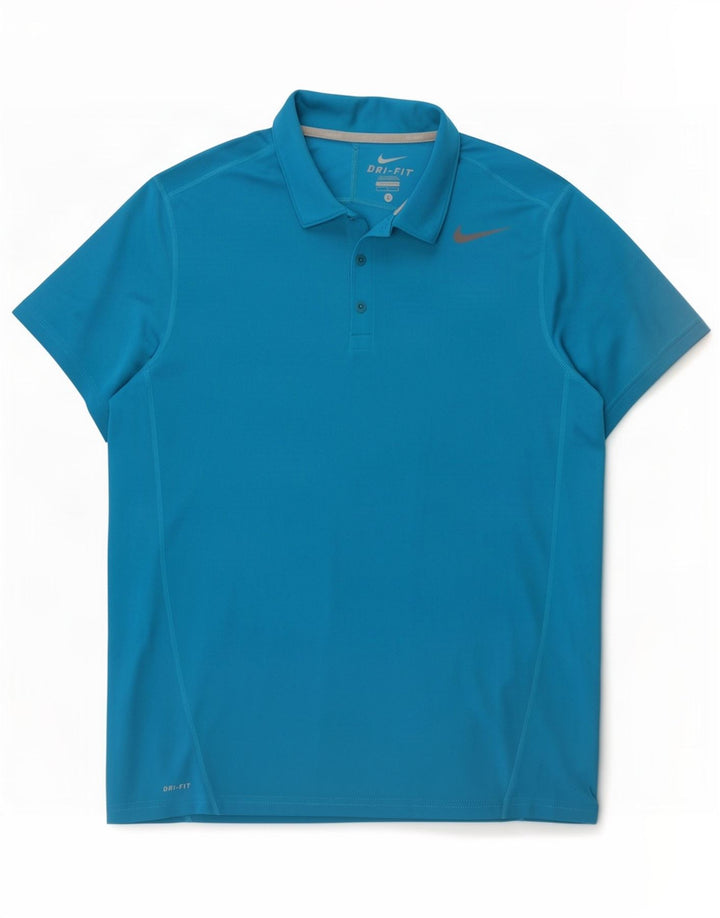 Nike muška Dri Fit polo majica velika plava poliesterska