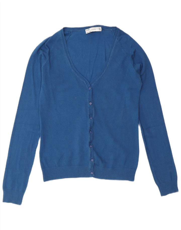 Maglione cardigan da donna Zara UK 14 grande blu