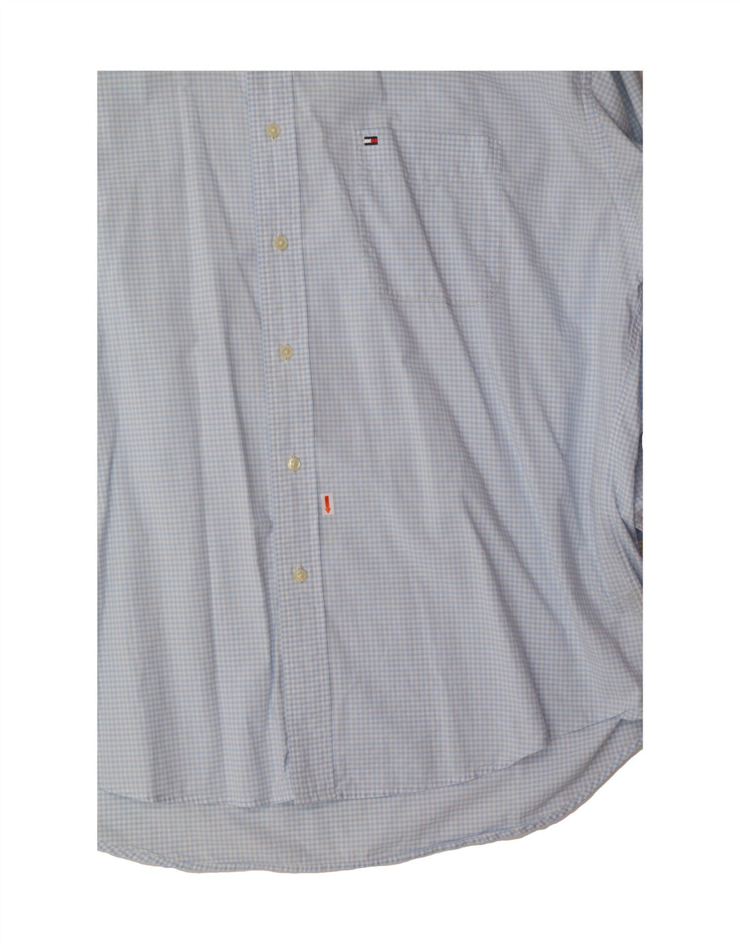 TOMMY HILFIGER Mens Shirt XL Blue Gingham Cotton Vintage Tommy Hilfiger and Second-Hand Tommy Hilfiger from Messina Hembry 