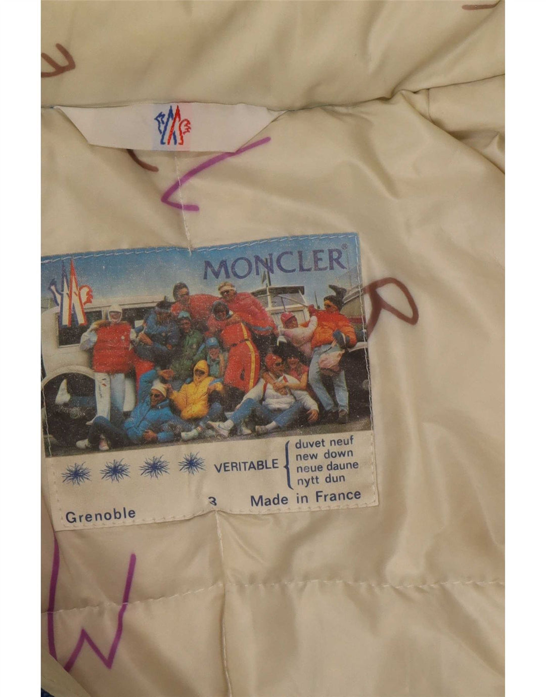 Moncler Herre Hooded Polstret Jakke Størrelse 3 Stor Blå Polyamid