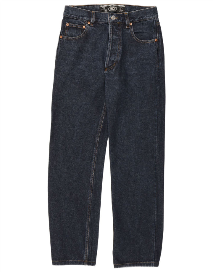 VINTAGE Womens Straight Jeans W28 L28 Navy Blue
