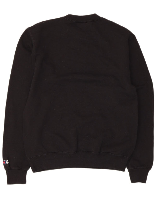 Champion Womens Regular Fit Sweatshirt Jumper UK 10 Small Black Cotton