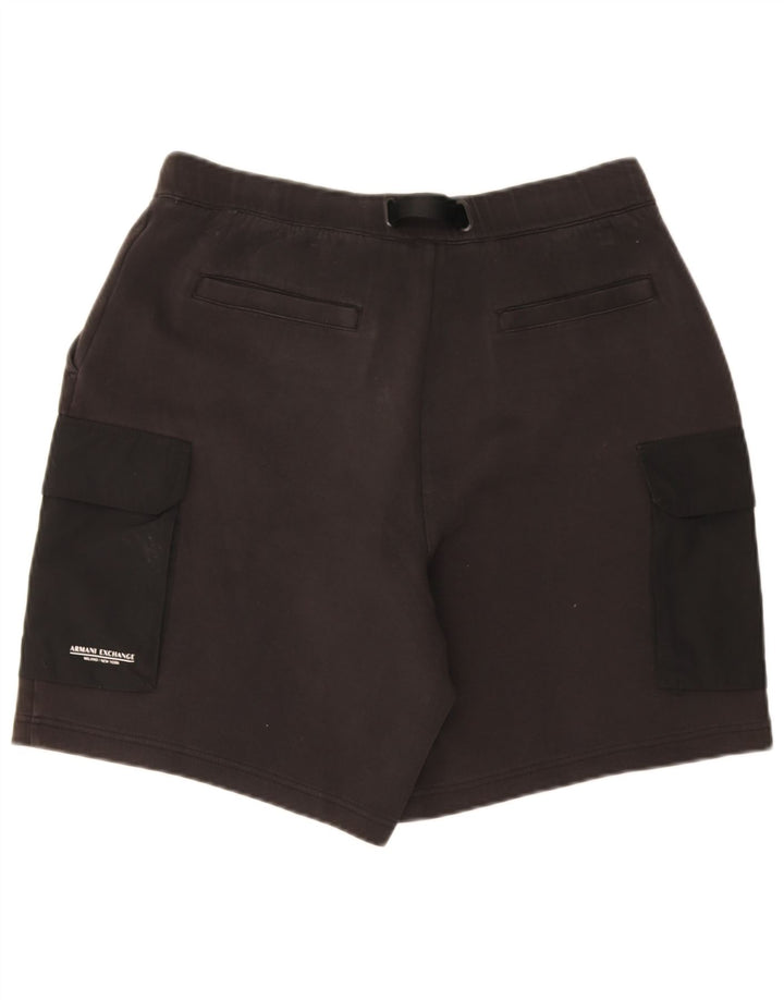 Armani Exchange Mens Cargo Shorts Large W34  Black Cotton