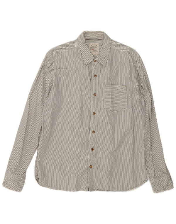 Fat Face Mens Shirt Medium White Pinstripe Cotton