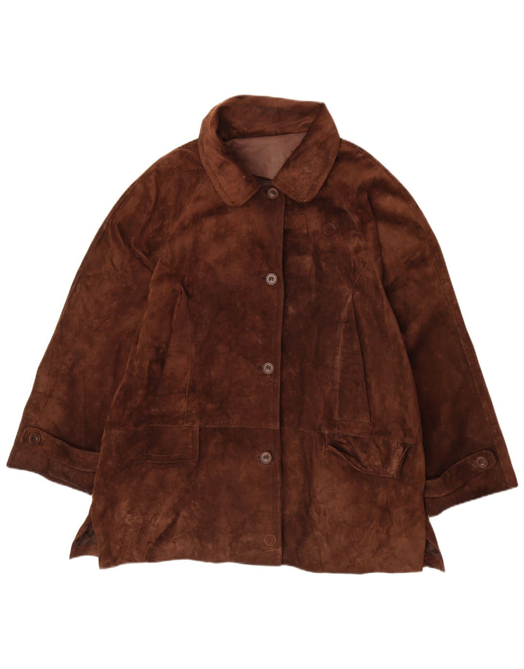 Conbipel Womens Suede Jacket IT 46 Large Brown Leather