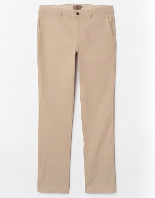 Pantaloni chino dritti da uomo Marks & Spencer W38 L33 in cotone beige