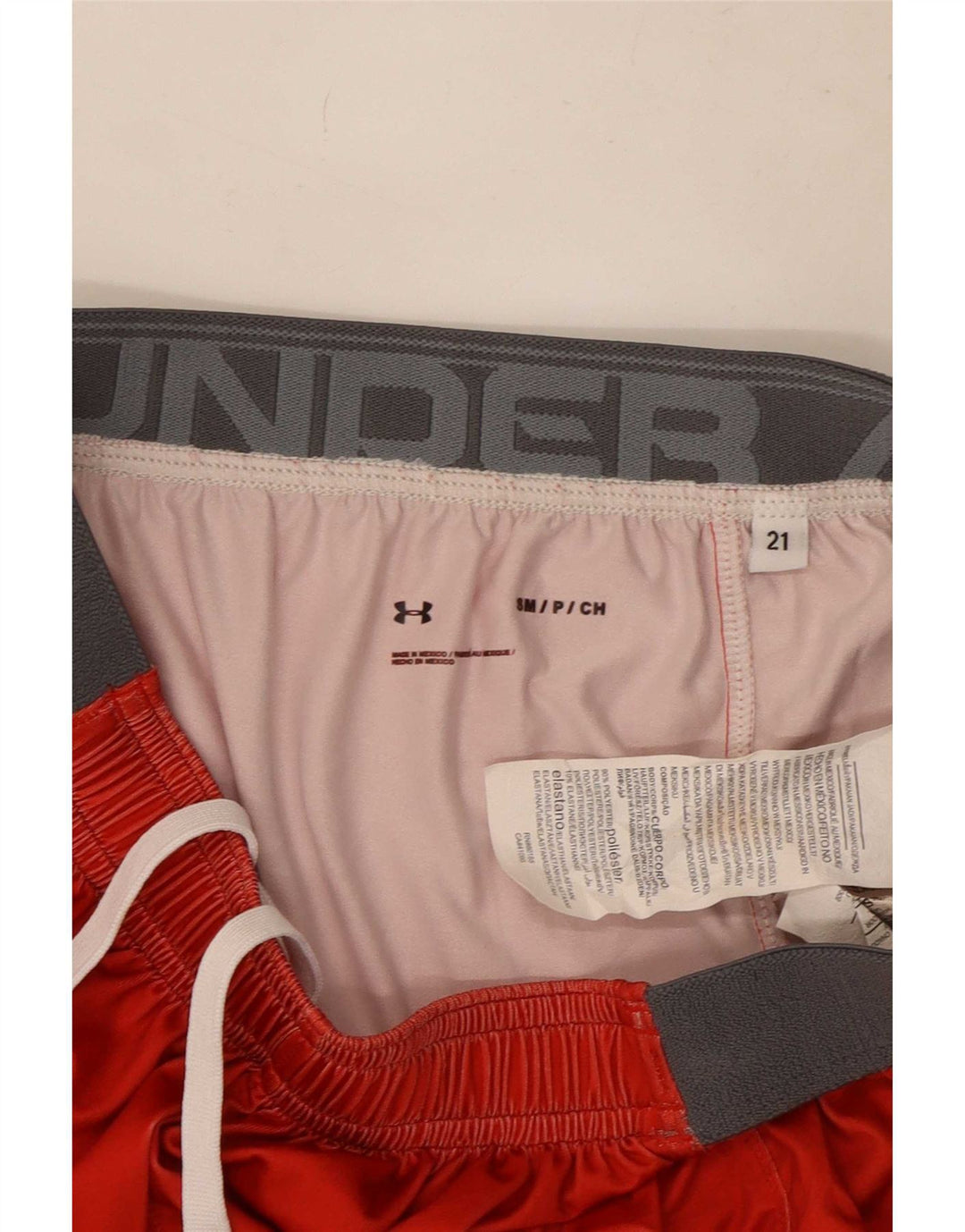 Under Armour Womens Sport Shorts UK 10 Small Red Colourblock Polyester